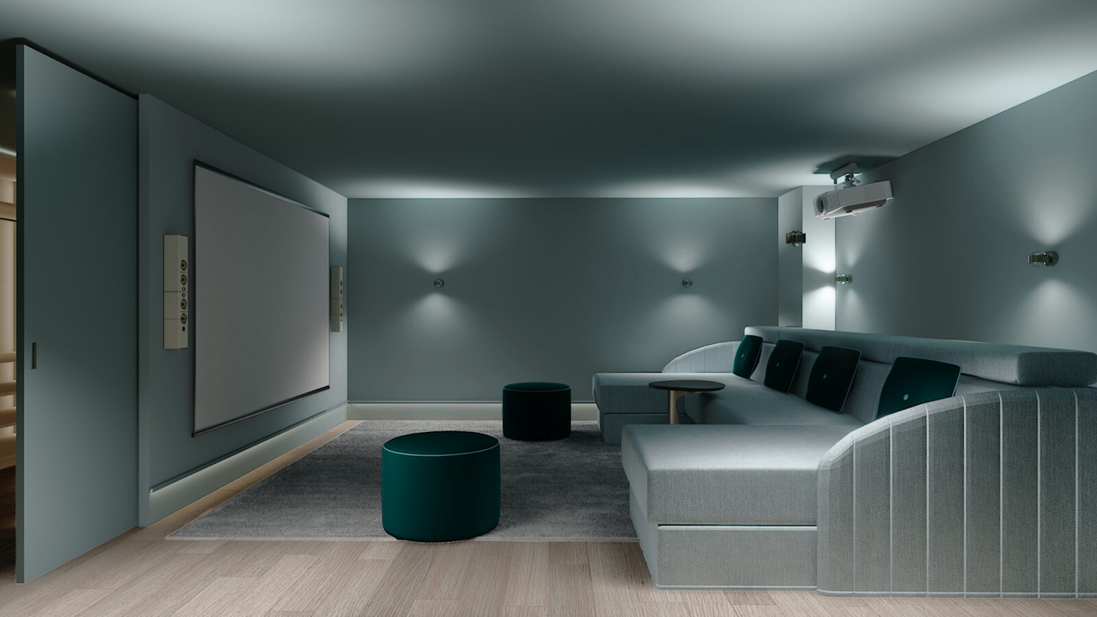 Villa Wannsee Home Cinema, Ankleidezimmer & Bad