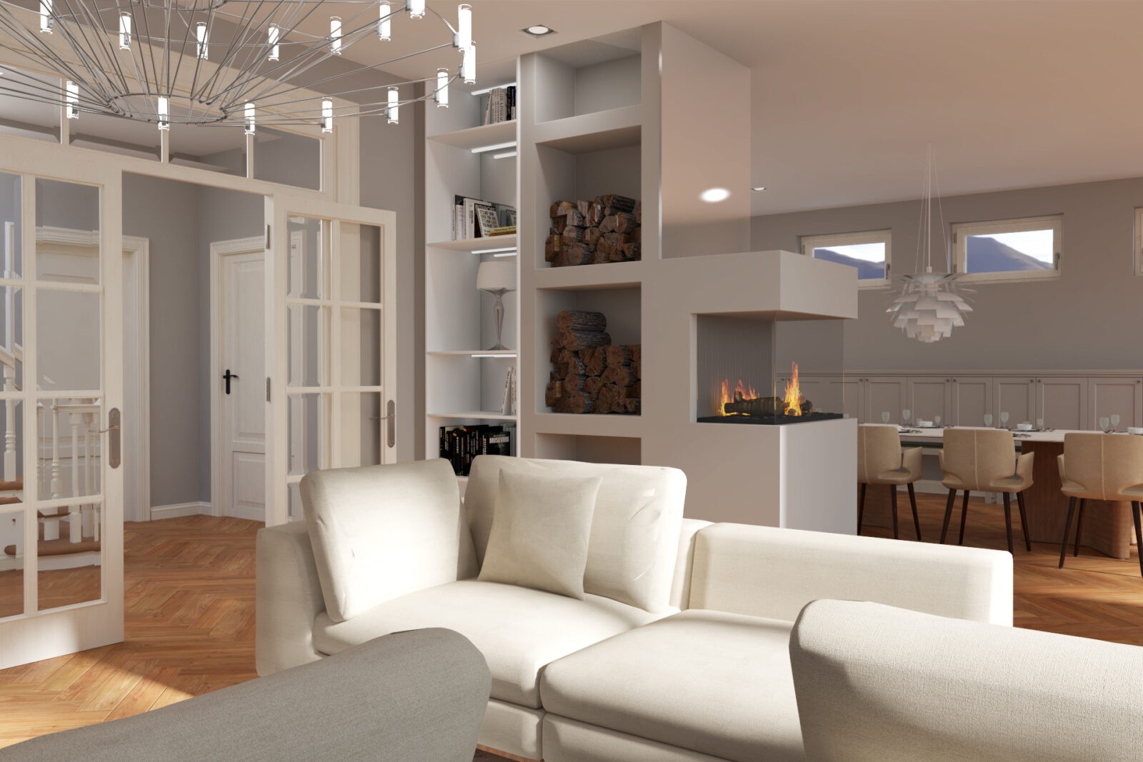 Villa Dahlem Wohnzimmer